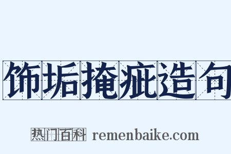饰垢掩疵造句是什么意思的图片